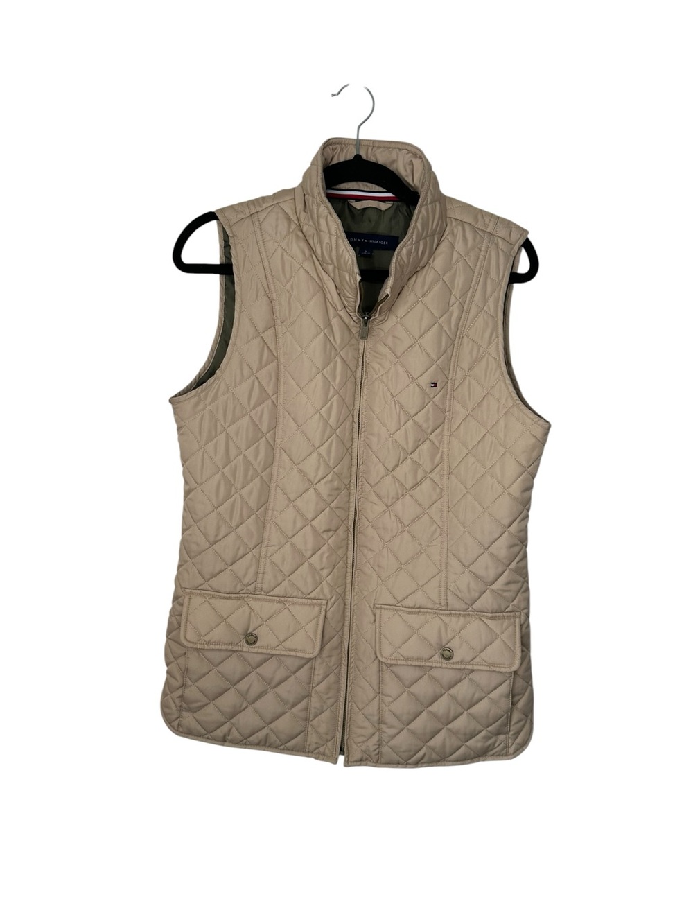 Tommy Hilfiger beige quilted vest